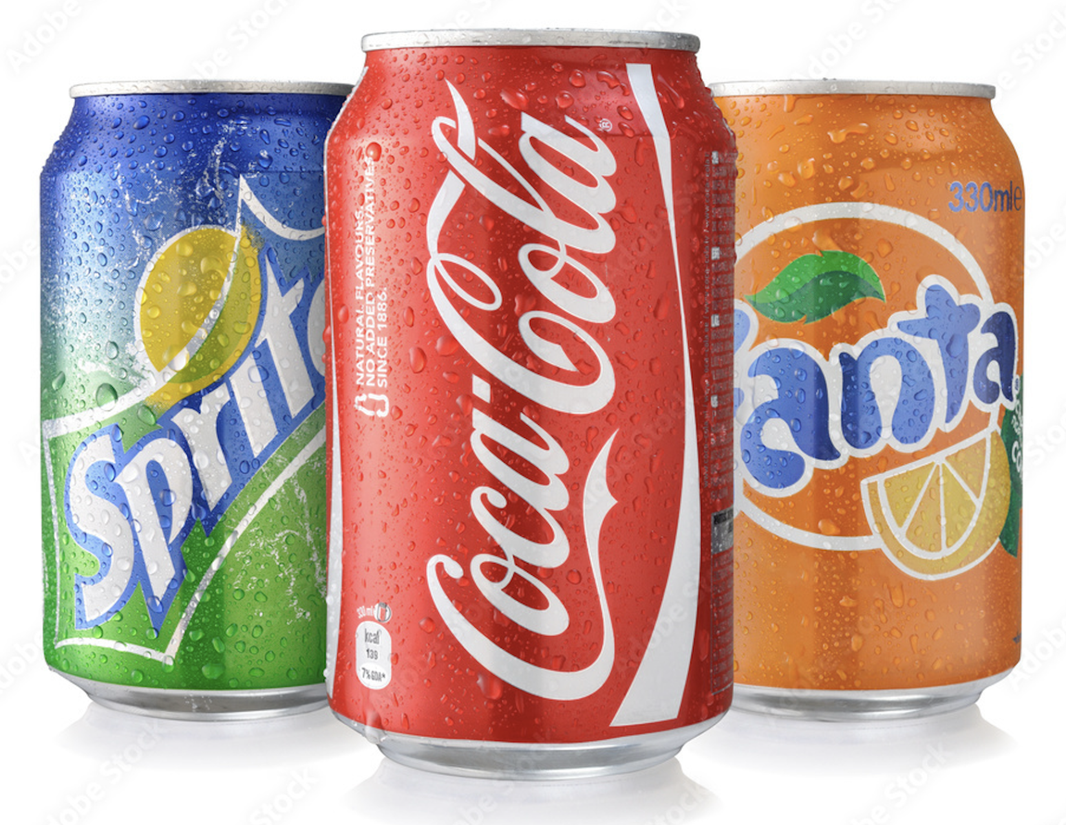 Coke, Sprite, Fanta